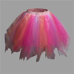 Lovely Double Layered Gauze Outer Elastic Band High-waisted Tulle Tutu Skirt HG20204