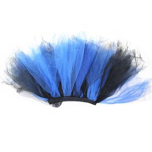 Lovely Black And Blue Double Layered Gauze Outer Elastic Band High-waisted Tulle Tutu Skirt HG20206