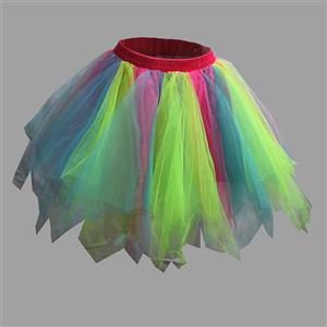 Lovely Double Layered Gauze Outer Elastic Band High-waisted Tulle Tutu Skirt  HG20207