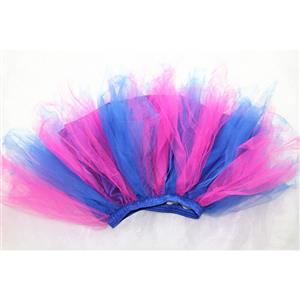 Lovely Pink And Purple Double Layered Gauze Outer Elastic Band High-waisted Tulle Tutu Skirt HG20208