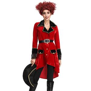 4pcs Luxury Women's Captain Pirate Adult Halloween Cosplay Costume N19395