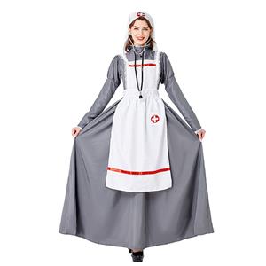 Traditional House Maid Costume, French Maide Costume, 2 Piece Maiden Cosplay Costume, Black and White Maid Costume, Halloween Maid Cosplay Adult Costume, Medieval Pastoral Outfit, #N20737