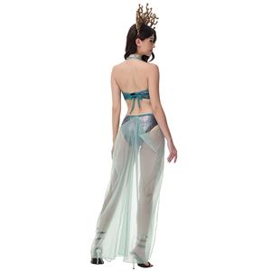Sexy Medusa Evil Snake Greek Goddess Adult Bodysuit Egyptian Queen Halloween Costume N23766