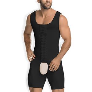 Cheap Men's Bodyshaper, Neoprene Shapewear, Sweat Suit for Sport, Body Shapers for Weight Loss, Eye & Hook Closur Bodysuit,#N18880