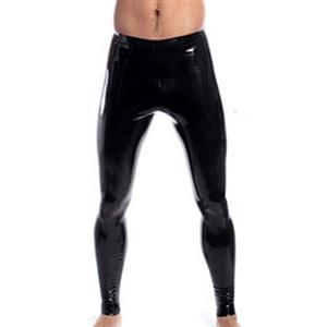 Men's Black PU Leather Leggings N10939