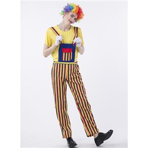 Men's Funny Circus Clown Suits Set Adult Costume N14768