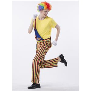 Men's Funny Circus Clown Suits Set Adult Costume N14768