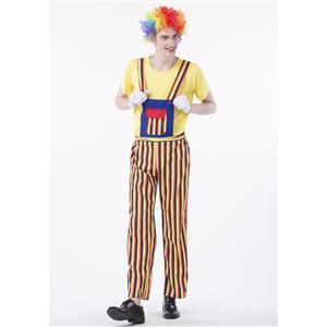 Men's Funny Circus Clown Suits Set Adult Costume N14768