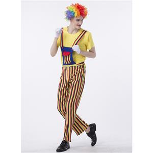 Men's Funny Circus Clown Suits Set Adult Costume N14768