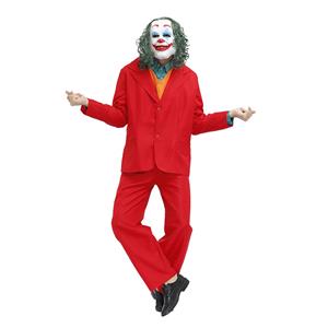 Men's Deluxe Joker Movie Suit Adult Halloween Cosplay Costume Complete Set N20490