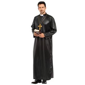 2pcs Sexy Priest Robe Cosplay Men Halloween Party Theatrical Masquerade Costume N22950