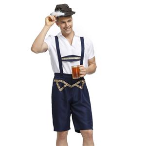 Men's Deluxe Suspenders Bavarian Oktoberfest Adult Lederhosen Costume N19400