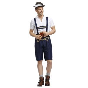 Men's Deluxe Suspenders Bavarian Oktoberfest Adult Lederhosen Costume N19400