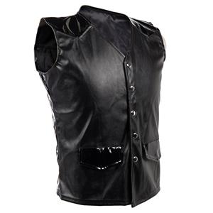 Mens Steampunk Gothic Faux Leather PVC Costume Corset Vest N14971