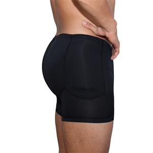 Men's Sexy Black Boxer Shorts Elastic Underpants Breathable Male Undergarments PT18451