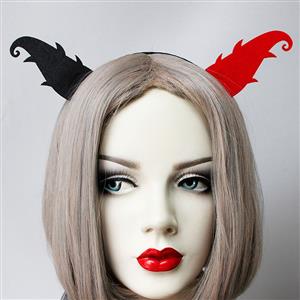 Sexy Black and Red Monster Horns Halloween Party Cosplay Anime Decorations Headband J21533