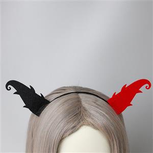Sexy Black and Red Monster Horns Halloween Party Cosplay Anime Decorations Headband J21533