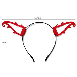 Sexy Red Monster Hollow-out Horns Halloween Party Cosplay Anime Decorations Headband J21534
