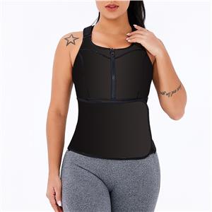 Women's Waist Cincher Vest Corset, Plus Size Corset, Women's Sport Corset, Black Waist Training Vest Corset with Girdles,Sport Waist Training Corset,Zipper Vest Corset, #N20883