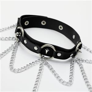 O-shaped Personalized Leather Choker Collar Necklaces Women Leather Choker Necklace For Women J23420