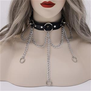 O-shaped Personalized Leather Choker Collar Necklaces Women Leather Choker Necklace For Women J23420