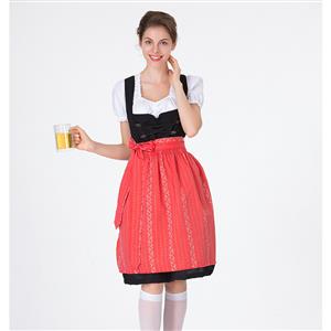 Oktoberfest Cheer Costume, Women's Beer Girl Costume, Bavarian Beer Girl Costume, Traditional Bavarian Girl Costume, Oktoberfest Fraulein Dress Costume, #N18311