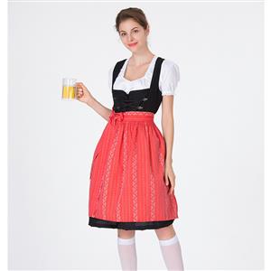 Traditional Bavarian Beer Girl Role Play Dress Adult Oktoberfest Costume N18311