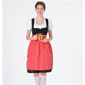 Traditional Bavarian Beer Girl Role Play Dress Adult Oktoberfest Costume N18311