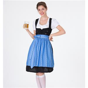 Oktoberfest Cheer Costume, Women's Beer Girl Costume, Bavarian Beer Girl Costume, Traditional Bavarian Girl Costume, Oktoberfest Fraulein Dress Costume, #N18312