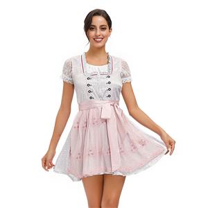 Traditional Women's Oktoberfest Dirndl Dress Bavarian Beer Girl Adult Cosplay Costume N20587