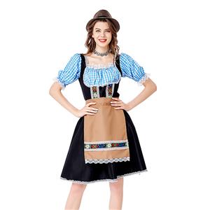 Oktoberfest Cheer Costume, Women's Beer Girl Costume, Bavarian Beer Girl Costume, Traditional Bavarian Girl Costume, Oktoberfest Floral Print Dress Costume, Sexy French Maid Cosplay Costume, Sexy French Maid Anime Dress,Role Play Costume, #N20735