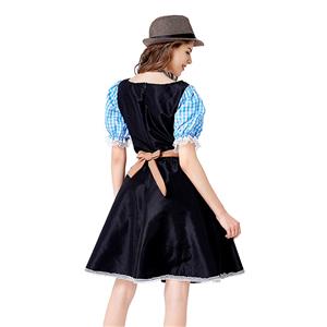 Women's Bavarian Beer Girl Cosplay False Two Pieces Mini Dress Adult Oktoberfest Costume N20735