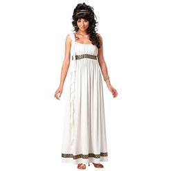 Beige Goddess Costume, Greek Goddess Halloween Costume, Grecian Goddess Adult Costume, Olympic Goddess Cosplay Costume, Sanitess Adult Costume, #N17744