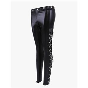 Punk Black PVC Dancing Legging Clubwear N12416