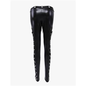 Punk Black PVC Dancing Legging Clubwear N12416