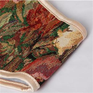 Fashion Plastic Boned Oil Painting Peony Waist Cincher Underbust Corset N22295