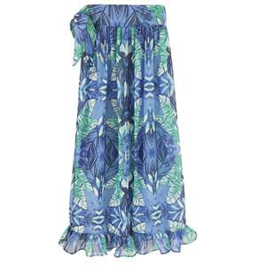 Plant Print Chiffon Swimsuit Cover Up Skirt N12619