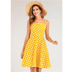 Lovely Polka Dots Mini Dress, Vintage Polka Dots Cocktail Party Dress, Fashion Casual Office Lady Dress, Sexy Tea Party Dress, Retro Party Dresses for Women 1960, Vintage Dresses 1950's, Plus Size Dress, Sexy OL Dress, Vintage Party Dresses for Women, Sexy Spaghetti Straps Dress for Women, #N20121