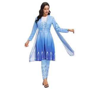 3Pcs Girls' Frozen 2 Classic Princess Dress Suit Halloween Party Cosplay Costume N20598