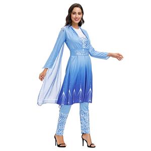 3Pcs Girls' Frozen 2 Classic Princess Dress Suit Halloween Party Cosplay Costume N20598