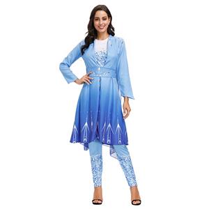 3Pcs Girls' Frozen 2 Classic Princess Dress Suit Halloween Party Cosplay Costume N20598