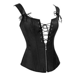 Punk Faux Lace Up Vest Corset N12306