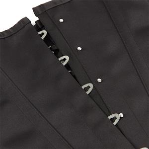 Gothic Sexy Black 12 Steel Boned Underwear Waist Cincher Body Shaper Underbust Corset N21773