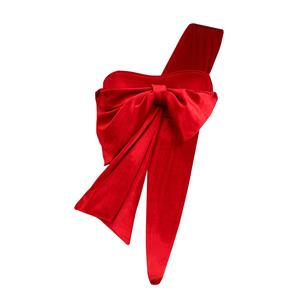 Sexy Red Velvet Bowknot Bodysuit Christmas Bandage Teddies Lingerie XT19952