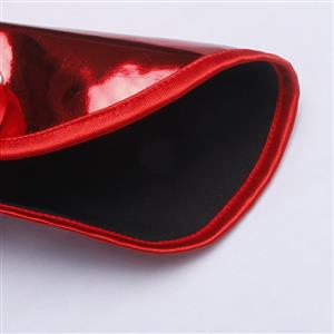 Gothic Red Leather Arm Sleeves - Adjustable Lace-Up Design for Cosplay & Fashion N237812