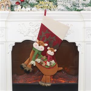 Christmas Reindeer Stocking Eve Dinner Party Tree Decoration XT19909