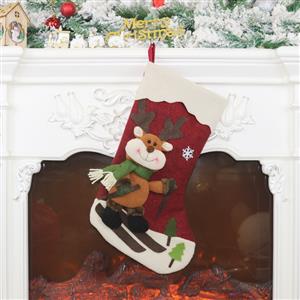 Christmas Stocking Reindeer Eve Dinner Party Tree Decoration Accessory XT19912