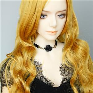 Gothic Style Black Evil Little Angel and Cloth Belt Choker Halloween Necklace J19701