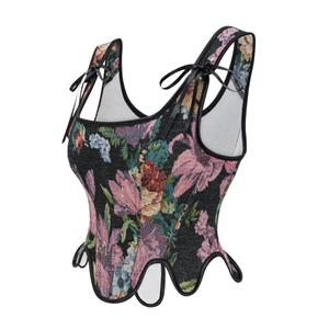 Bustier Tops for Women Renaissance Floral Lace Up Bodyshaper Corset ? N23739