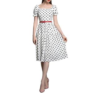 1960s Retro Polka Dots Dress, Fashion A-line Swing Dress, Retro Dresses for Women 1960, Vintage Dresses 1950's, Plus Size Summer Dress, Vintage High Waist Dress for Women, Simple Dresses for Women, Vintage Spring Dresses for Women, #N21731